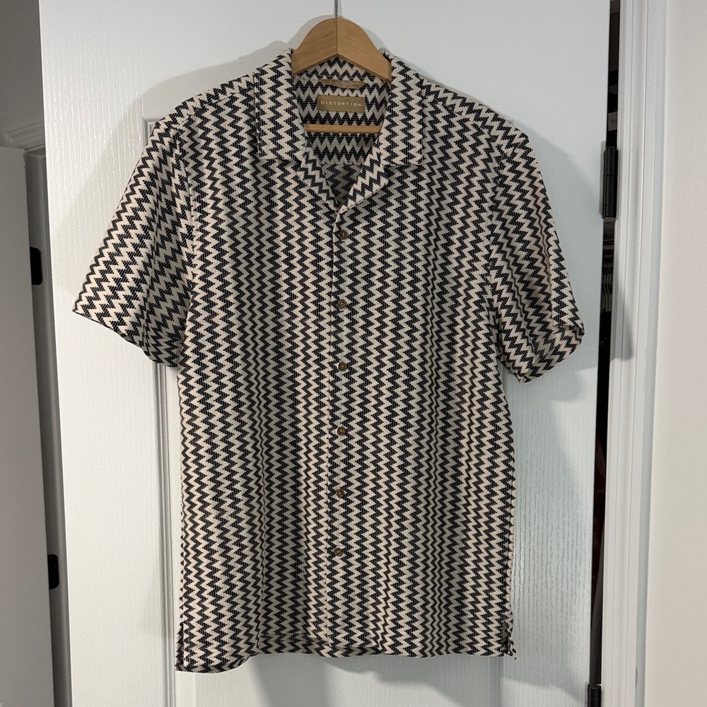 Men's Zigzag Patterned Casual Shirt